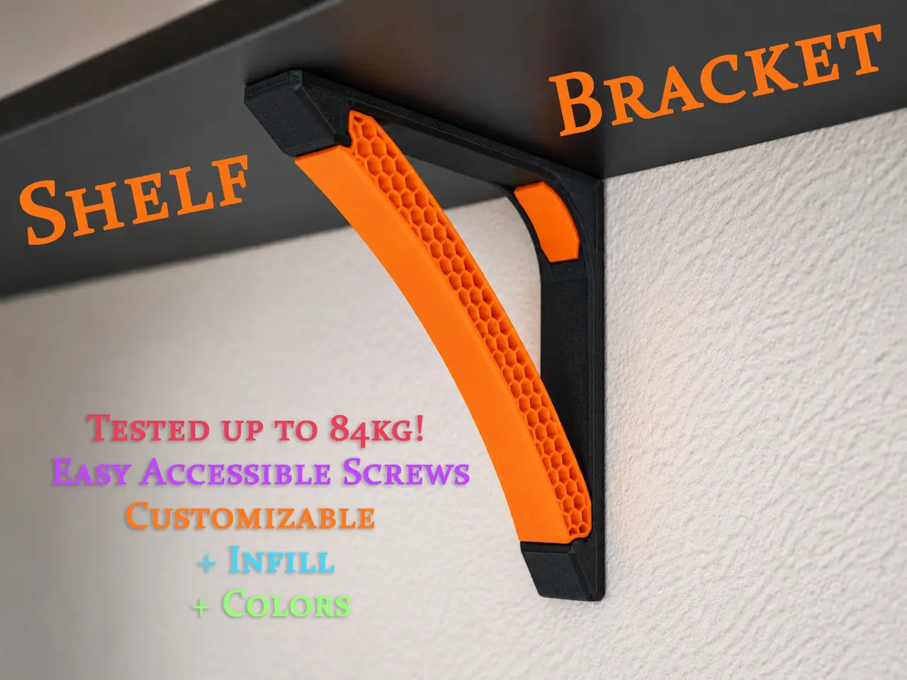 Modular Shelf Bracket – Easy Accessible, Customizable & Strong — modelo 3D