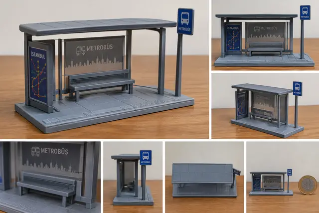 Istanbul Metrobus Stops – Route Map & Transit Guide — modelo 3D