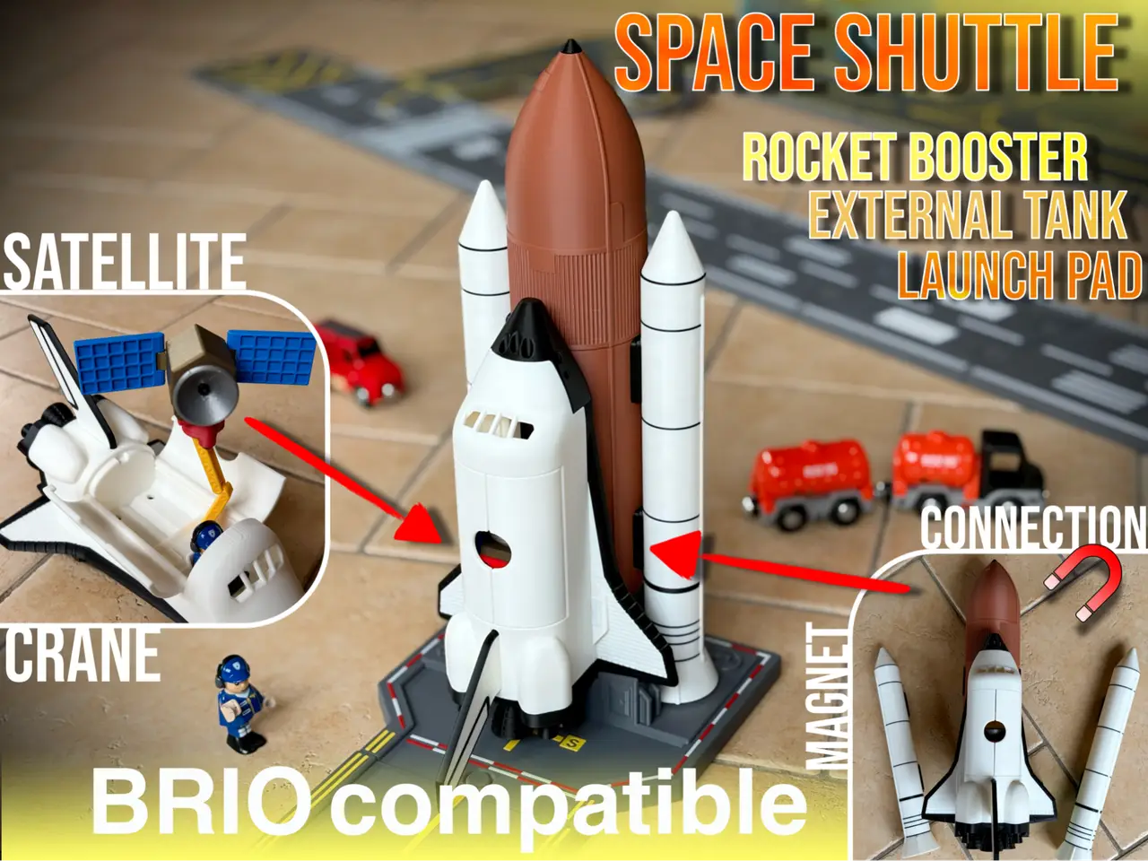 NASA Space Shuttle Launchpad & Booster Toy Set — modelo 3D