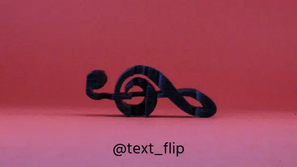 Text Flip - Music 𝄞 — modelo 3D
