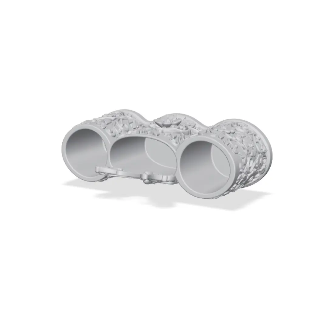 Butterfly Dual Planter with Floral Relief — modelo 3D