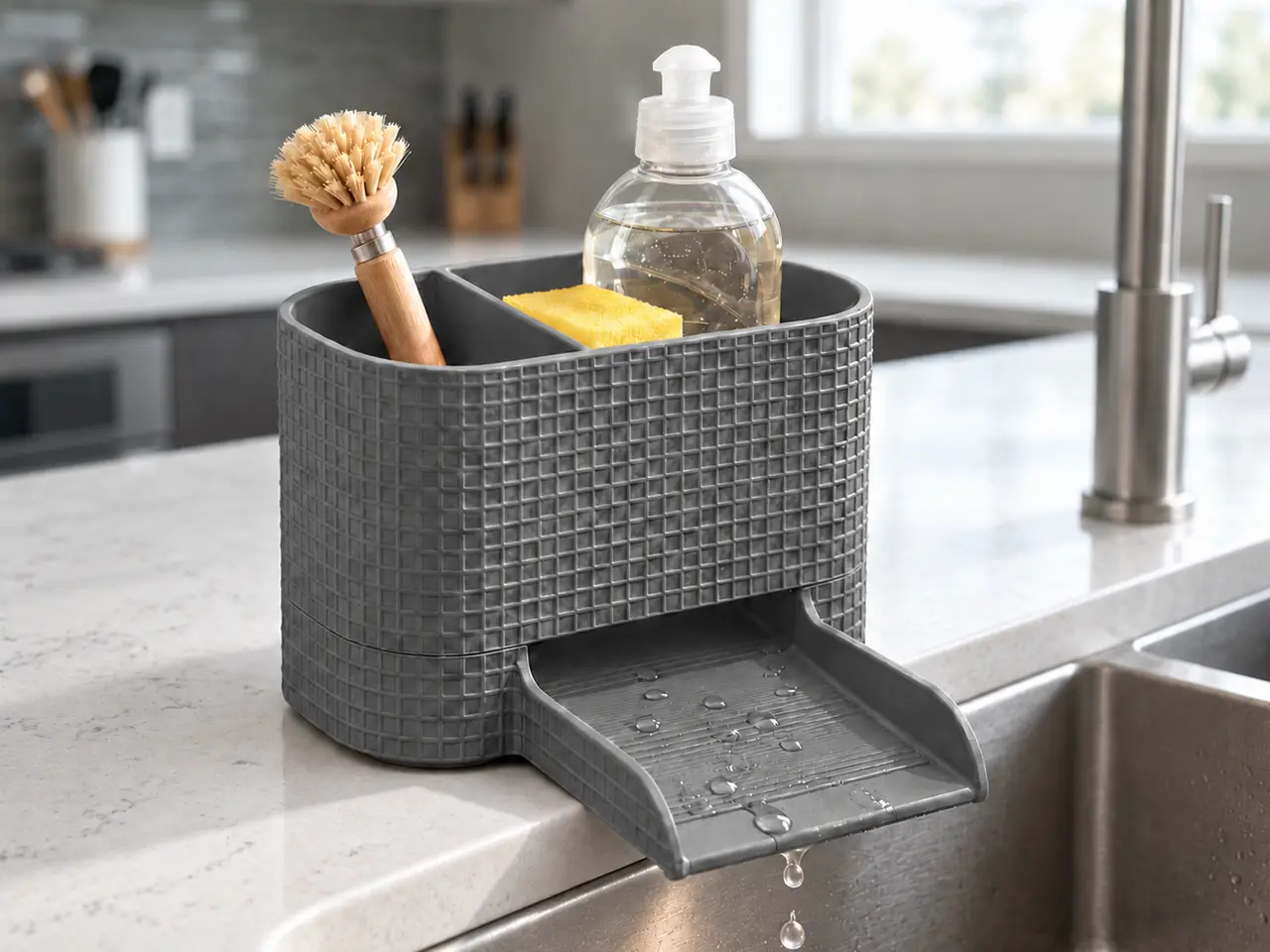 Kitchen Sink Organizer with Magnetic Drain Tray — modelo 3D