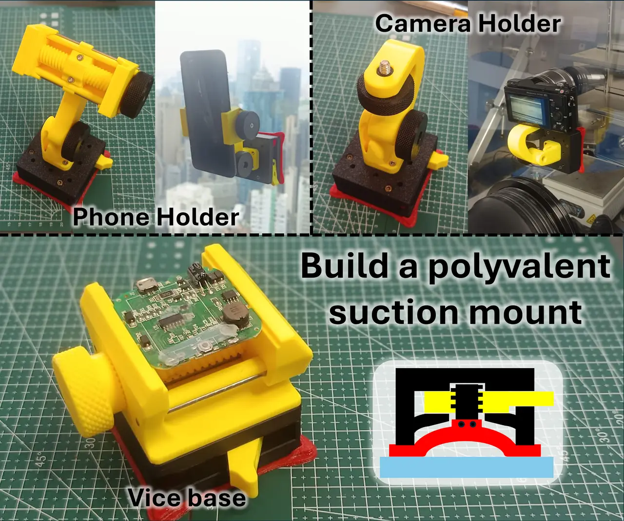 Suction cup base — modelo 3D
