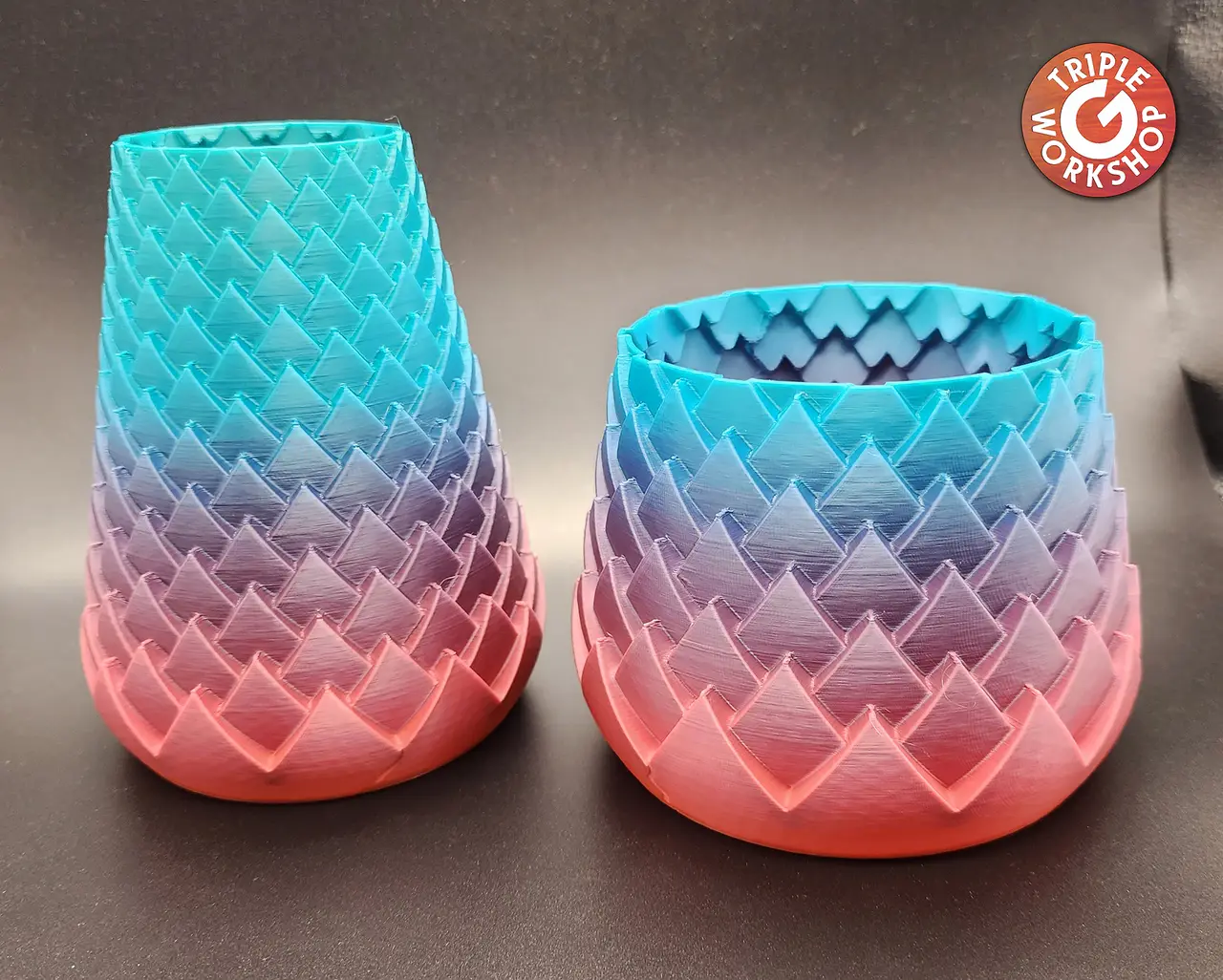 Lotus Spiral Vases V1 — modelo 3D
