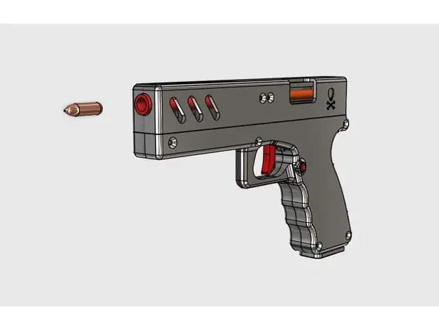 Model Handgun - Fully functional toy with magazine and bullets! — modelo 3D