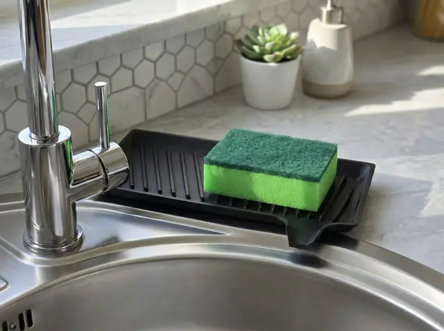 Self-Draining Kitchen Sponge & Washcloth Stand — modelo 3D