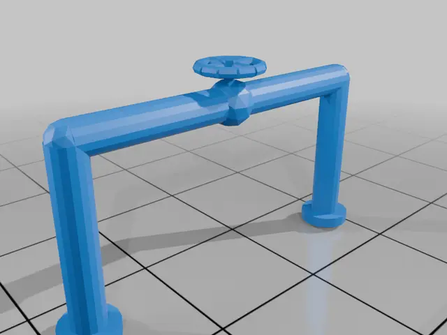 8 different HO-scale (1:87) water pipe models — modelo 3D