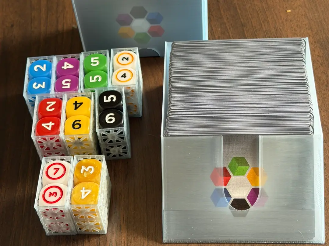 Bare Bones dice game insert w/ both Expansions — modelo 3D