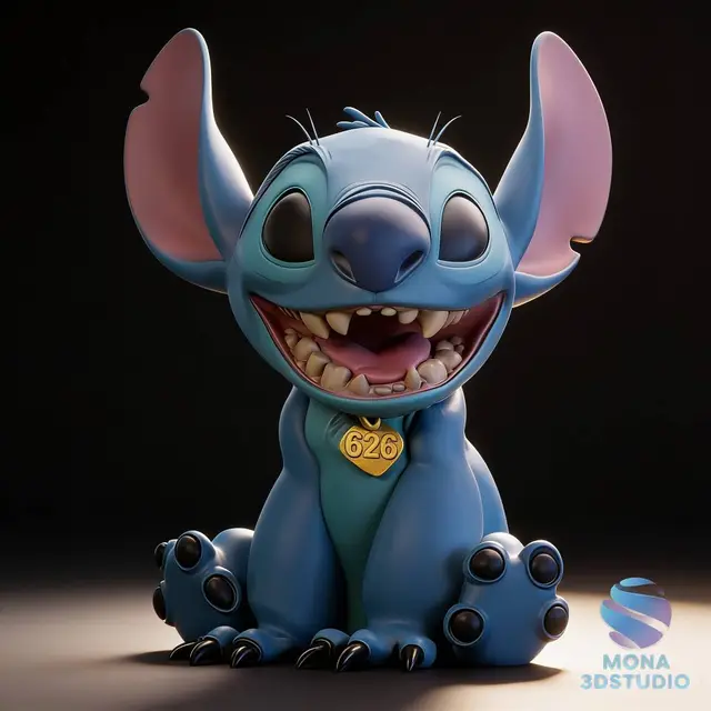Stitch Experiment 626 - 3D Printable STL Model — modelo 3D