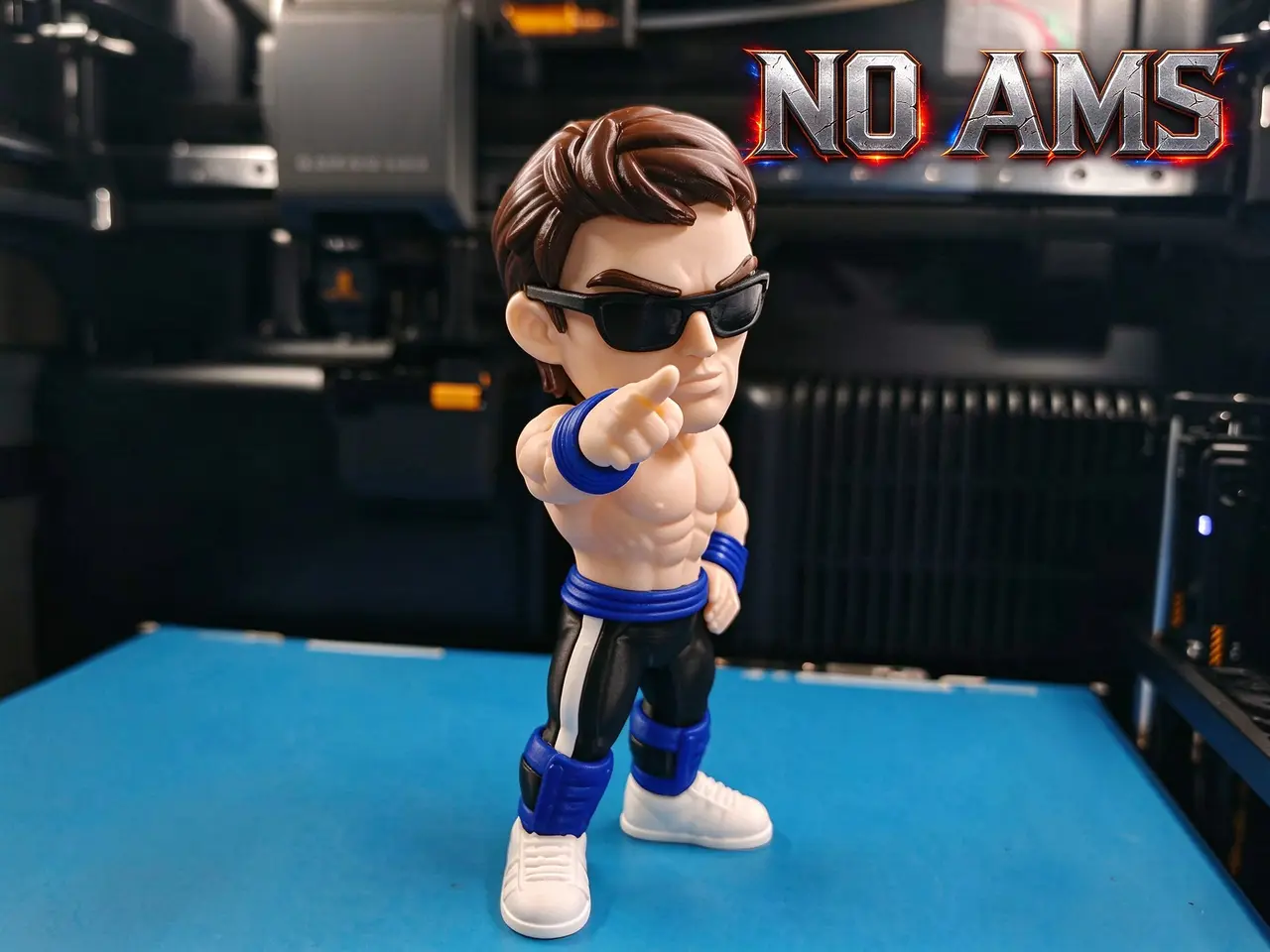 Q版真人快打 乔尼·凯奇 johnny cage 分件打印（无需AMS） — modelo 3D