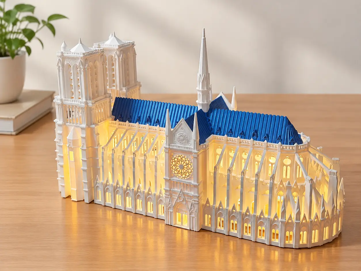 巴黎圣母院 分件打印版（可安装灯光） — modelo 3D
