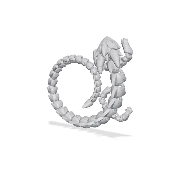 CandyCorn Articulated Dragon — modelo 3D