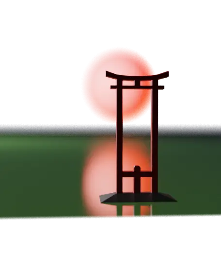 Tori Gate Headphone Stand — modelo 3D
