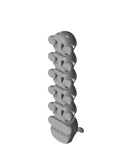 Flexi Caterpillar Keychain (Single Color) — modelo 3D