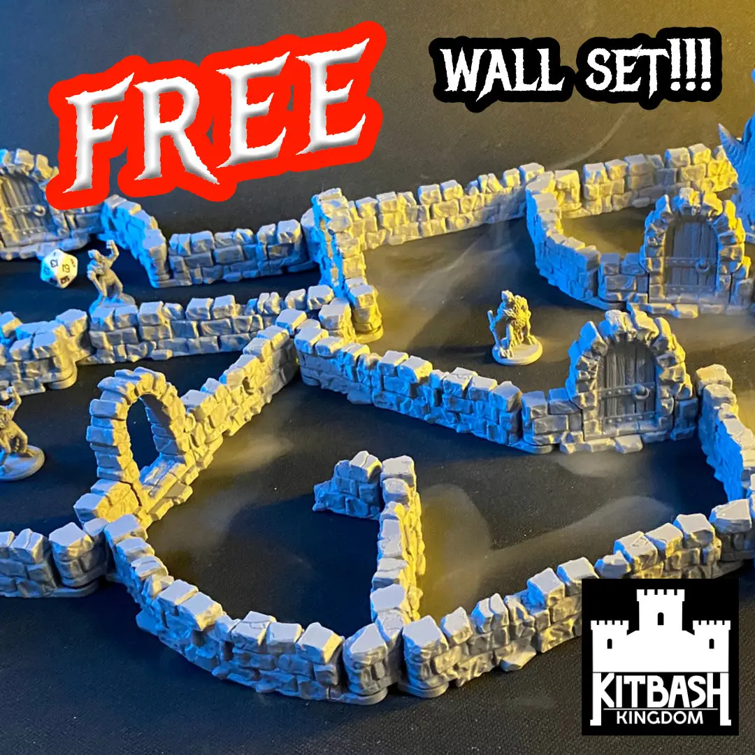 The Depths of Talonreach - Free Dungeon Walls — modelo 3D