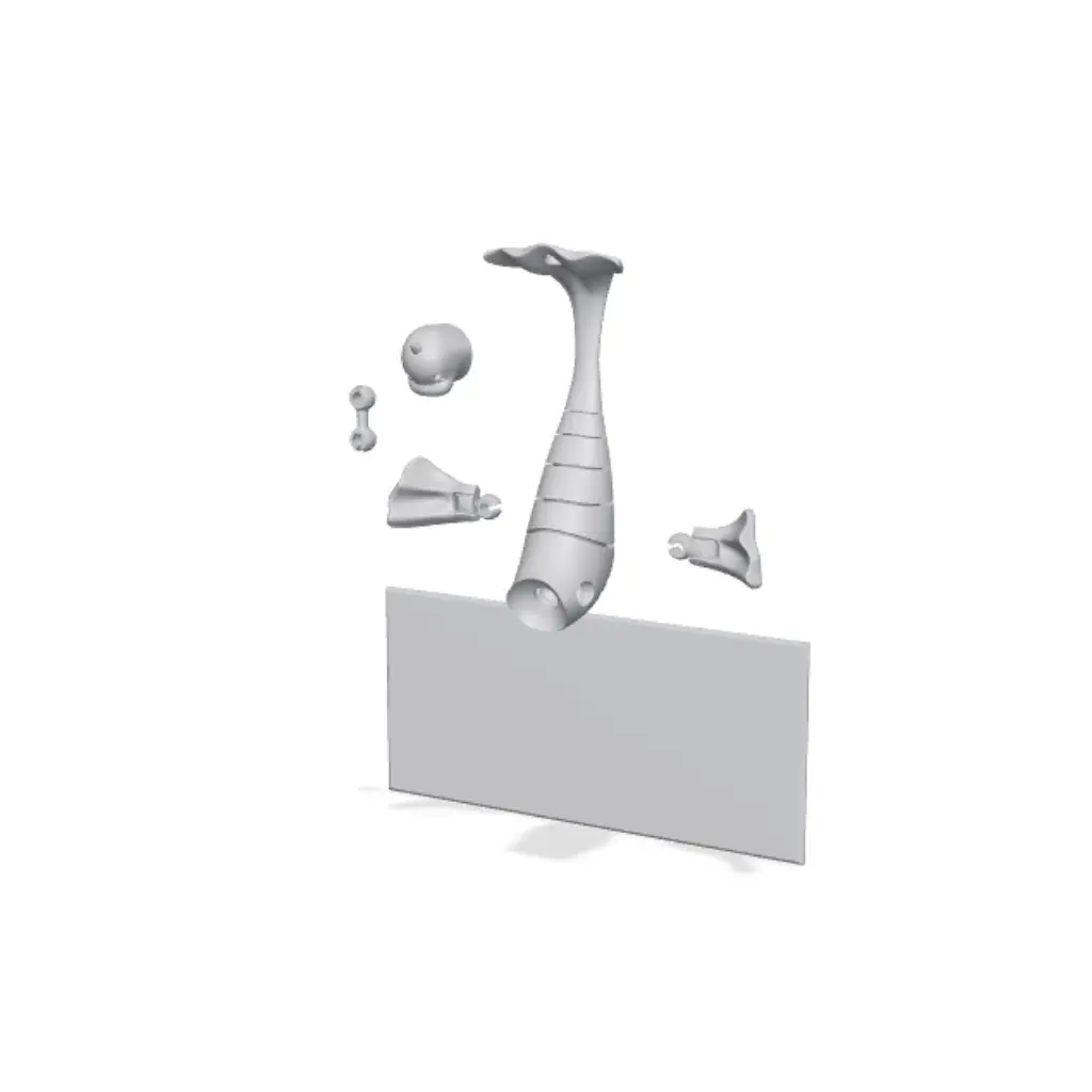 Dewgong Pekemon Flexi Keychain — modelo 3D