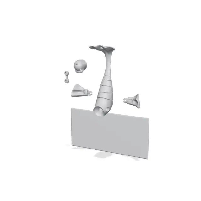 Dewgong Pekemon Flexi Keychain — modelo 3D