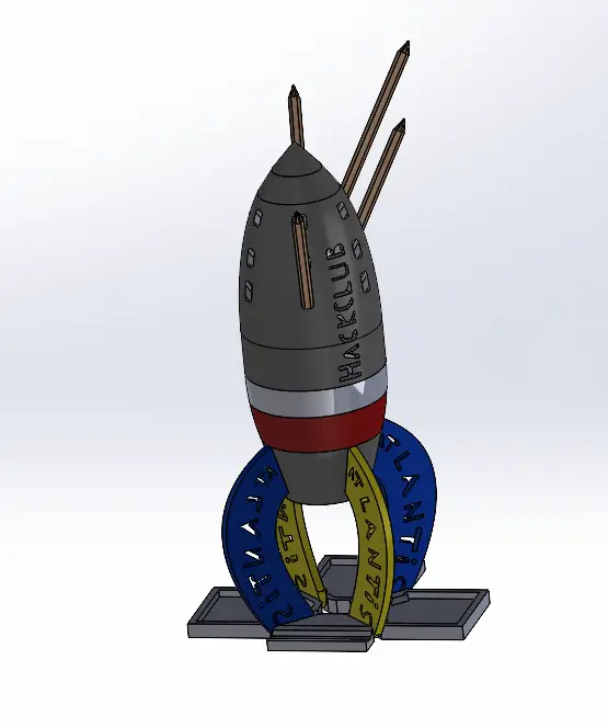 Rocket pen holder / organizer — modelo 3D
