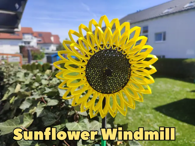 Sunflower Windmill - Customizable System — modelo 3D