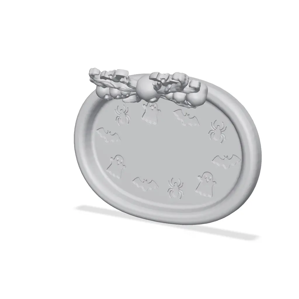 Skull Candy Tray – Spooky Halloween Desk Organizer — modelo 3D