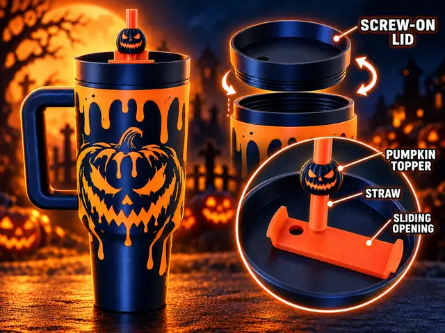 Stan-lee - Stanley tumbler Halloween Pumpkin — modelo 3D