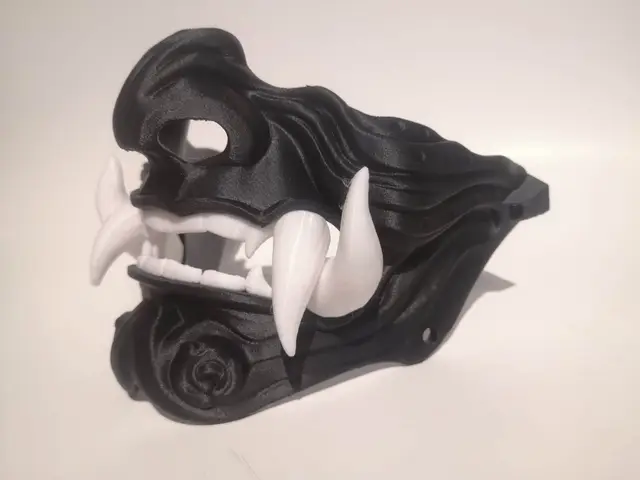 Samurai Mask Model 3 (split for multiple colors) — modelo 3D