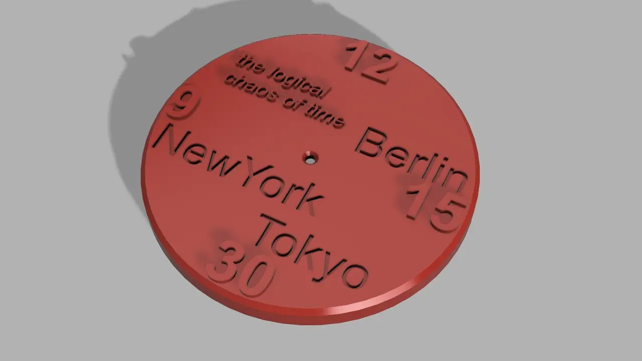 Logical chaos of time / clock face — modelo 3D