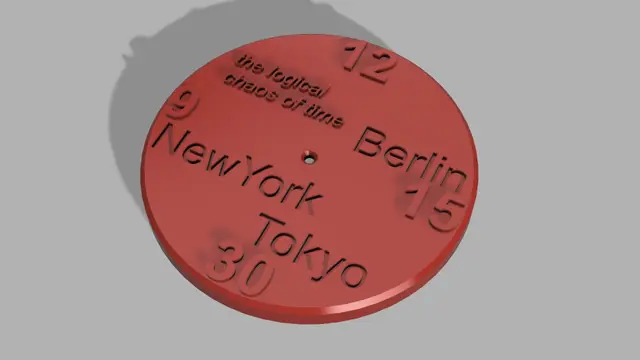 Logical chaos of time / clock face — modelo 3D