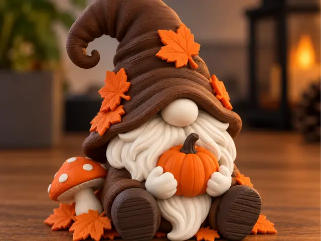 Little Harvest Gnome – Minimal Autumn Decor — modelo 3D
