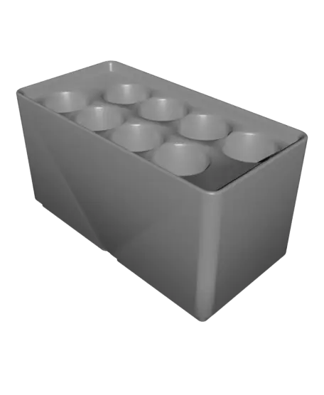 Gridfinity - 2x1 8 AA batteries storage — modelo 3D