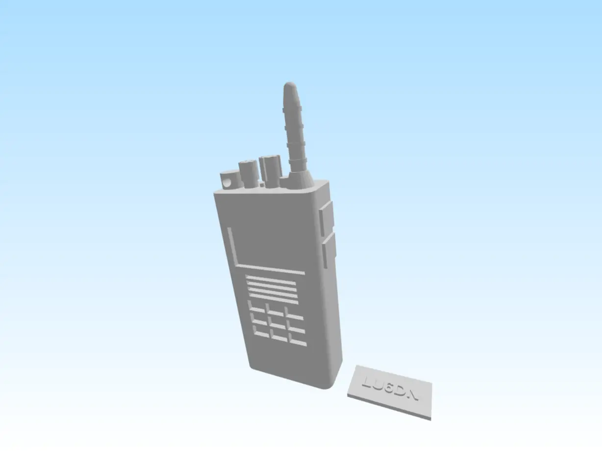 Ham Radio Walkie Talkie - Custom name - Keychain — modelo 3D