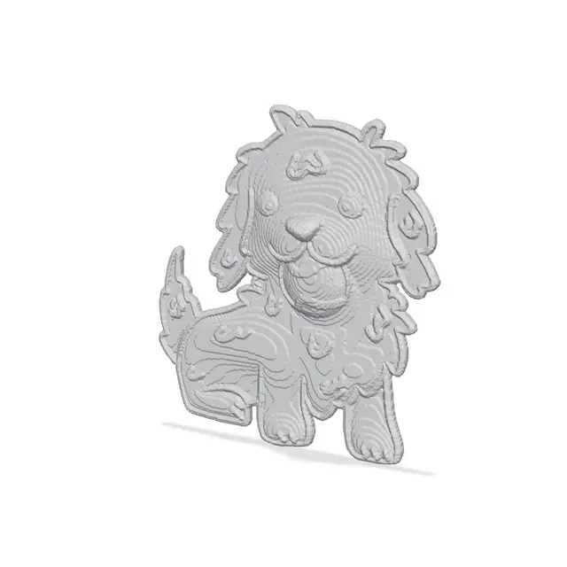 Cartoon Puppy with Ball - SupaVoxel AI — modelo 3D