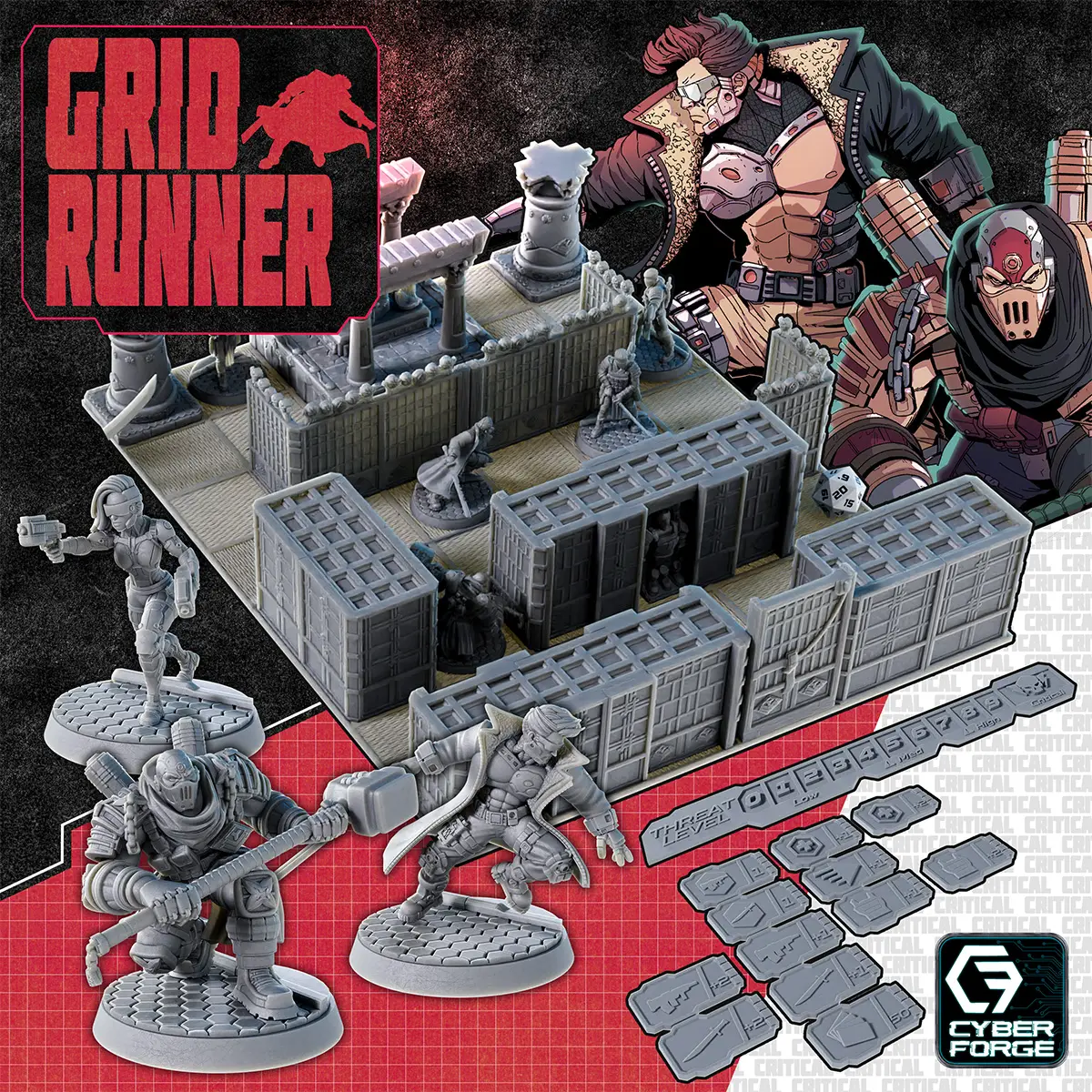 GridRunner #1 - Solo Adventure Game - Abduction - Free Dragon Cyberpunk Warhammer — modelo 3D