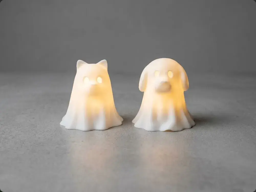 Cat and Dog Ghosts for Tealights — modelo 3D