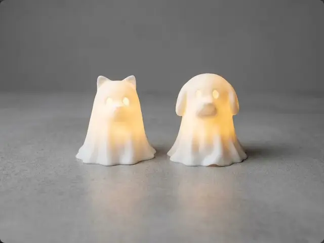 Cat and Dog Ghosts for Tealights — modelo 3D