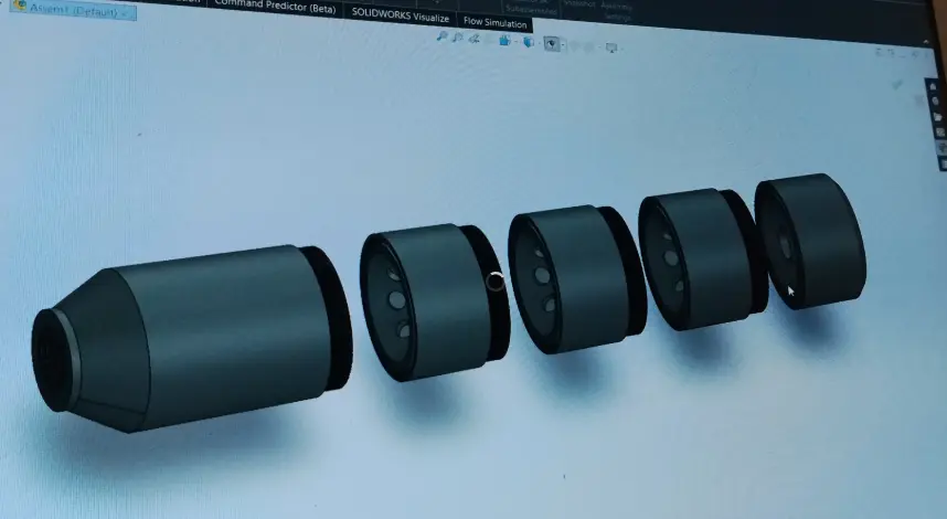 22 Suppressor. Sectional baffles. — modelo 3D