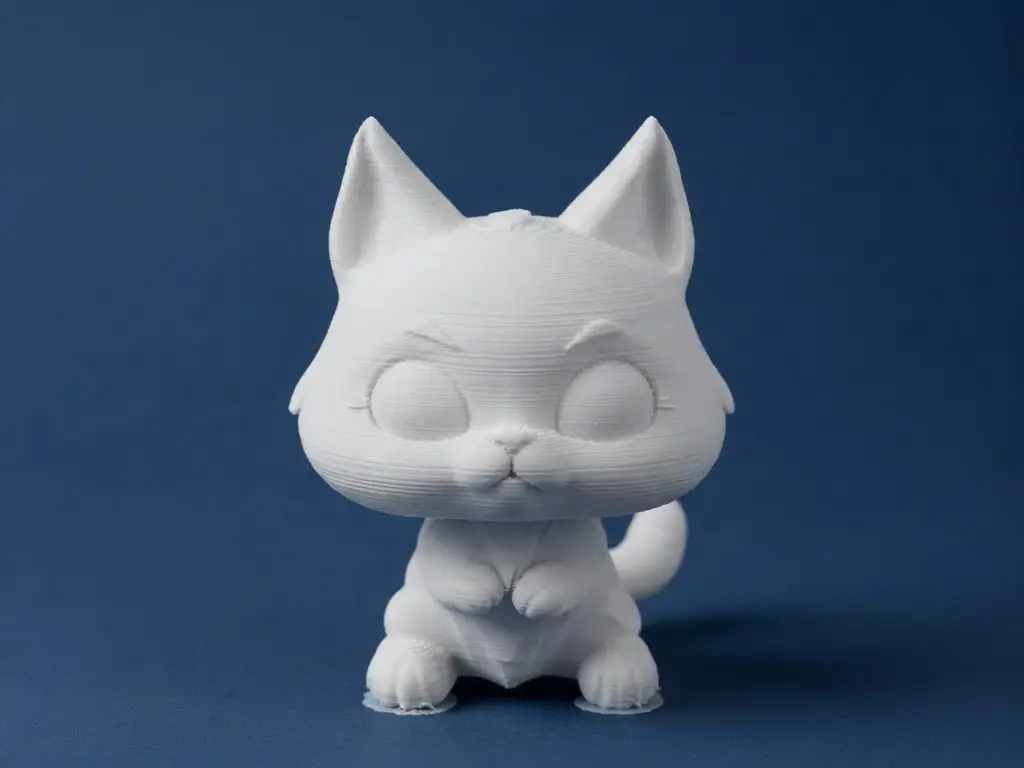 Enchanting Chibi Witch's Familiar Cat Figurine — modelo 3D