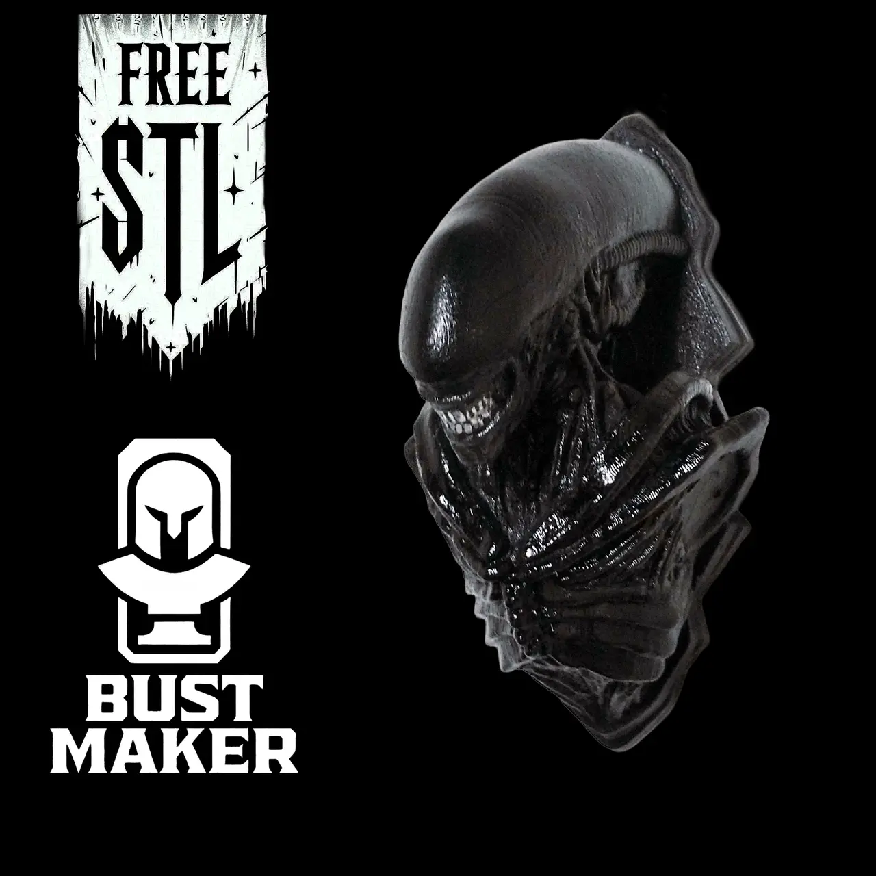 Xenomorph Bust Wall Mount — modelo 3D