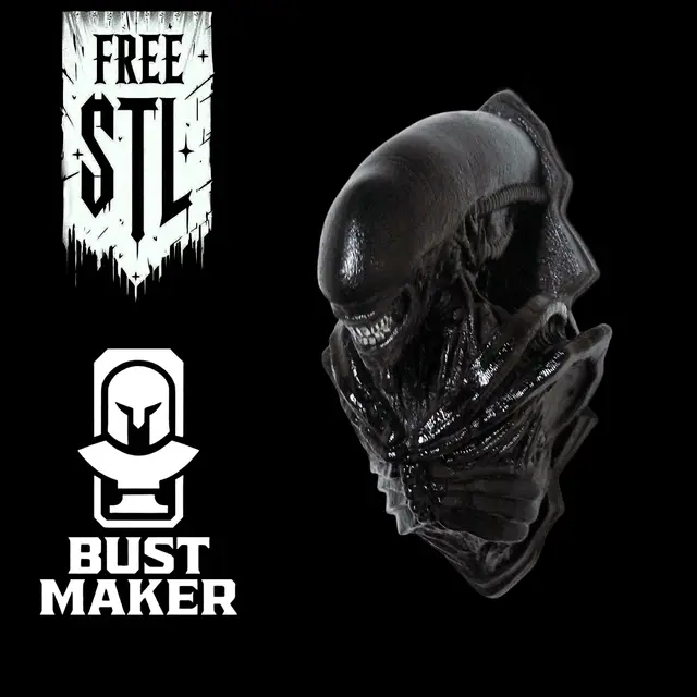 Xenomorph Bust Wall Mount — modelo 3D