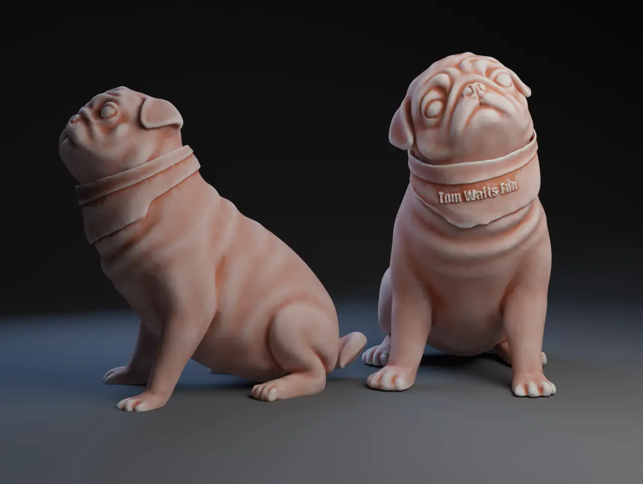 Pug — modelo 3D