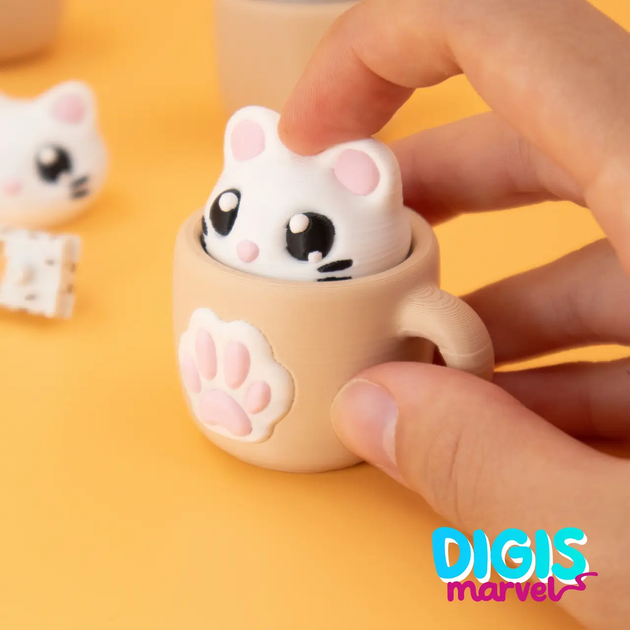 Cat and Mouse Mellow Clicky Cups (FREE) — modelo 3D