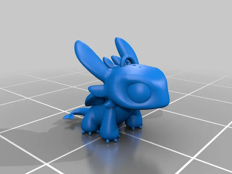 Toothless - Cute figurine and keychain — modelo 3D