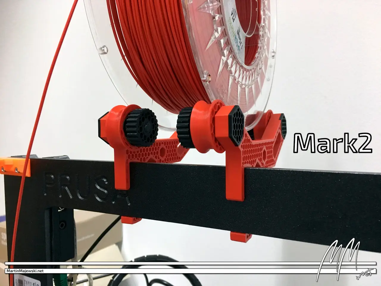 Prusa i3 MK2(s) & MK3 Spool Holder - Frame Mount - Top Loader — modelo 3D