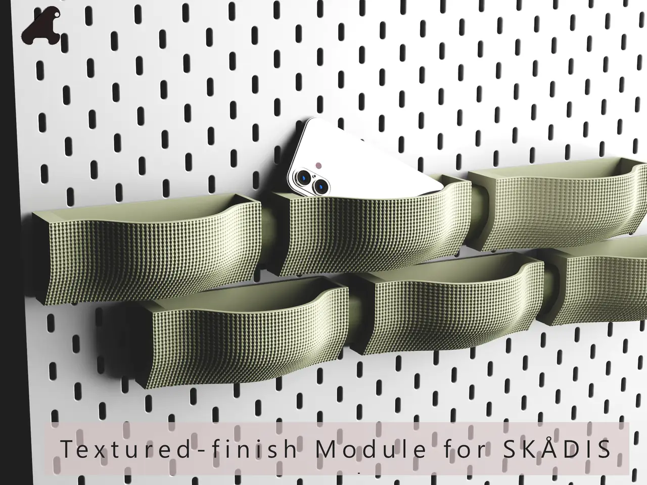 Textured-finish module for SKÅDIS panels (no support) — modelo 3D