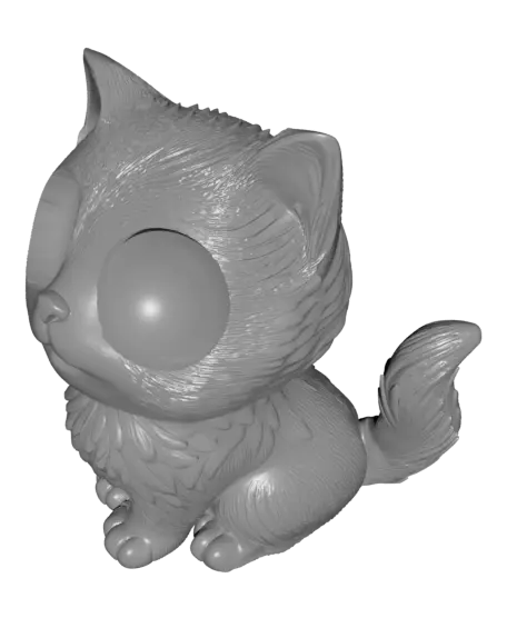 Serev3D Cat in Ghost Costume - FREE Ghost Edition Figure - No Supports 3D Print STL/3MF — modelo 3D