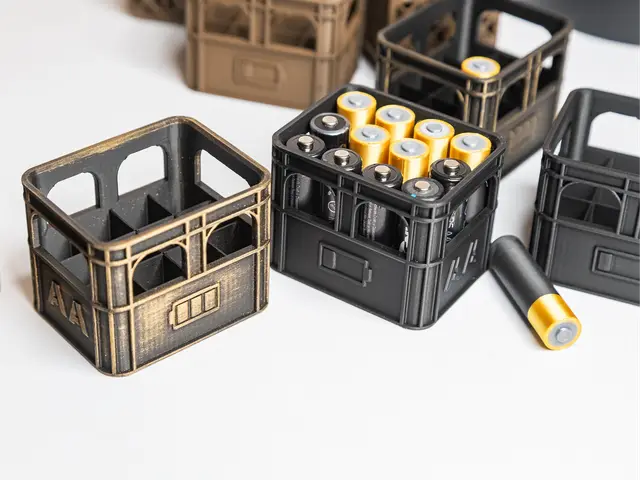 AA and AAA Battery Storage with E/F Indicator — modelo 3D