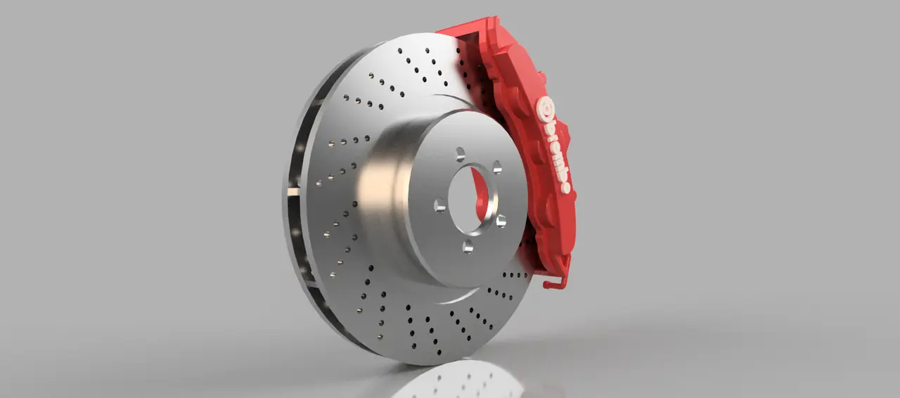 Brembo brake disk and caliper - CHECK NEW DESIGN IN DESCRIPTION — modelo 3D
