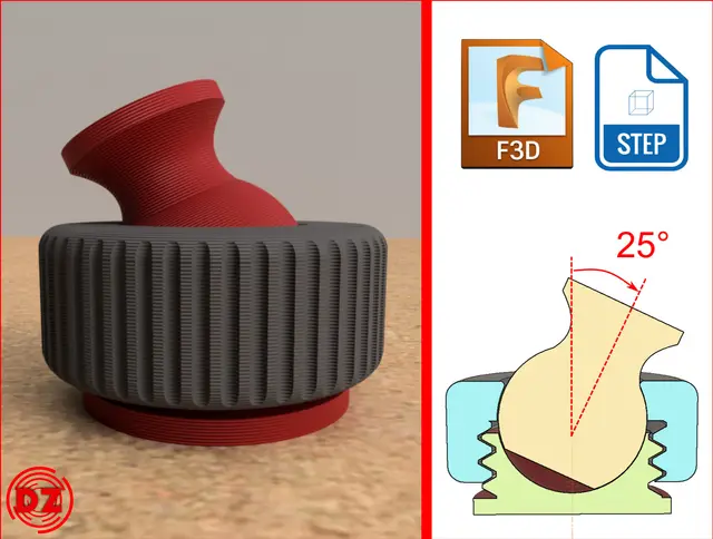 Open Source Universal Ball Joint (to reuse!) — modelo 3D