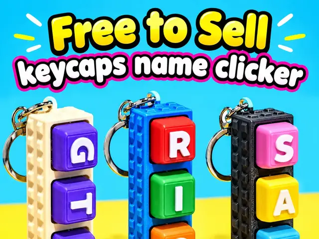 keycaps fidget name clicker Textured Base — modelo 3D