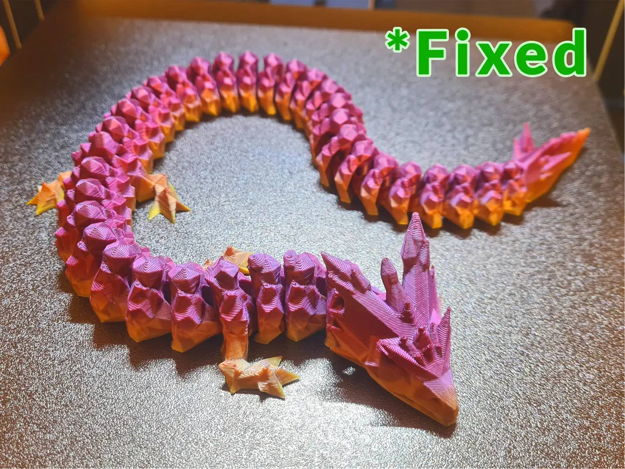 Articulated crystal dragon v2 (fixed) — modelo 3D